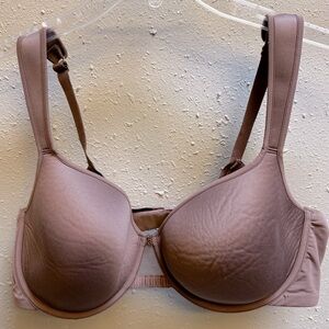Third Love Bra 40C EUC Mauve Wide Strip Comfortable Underwire